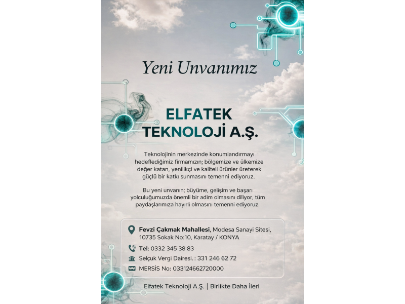 Duyuru - Firmamız Unvan Değişikliği Hk.